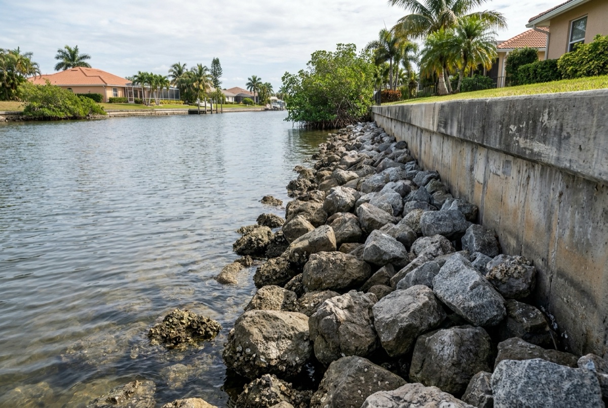 How Much Does Rip-Rap Cost Per Linear Foot in Southwest Florida?